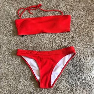 Red bathing suit